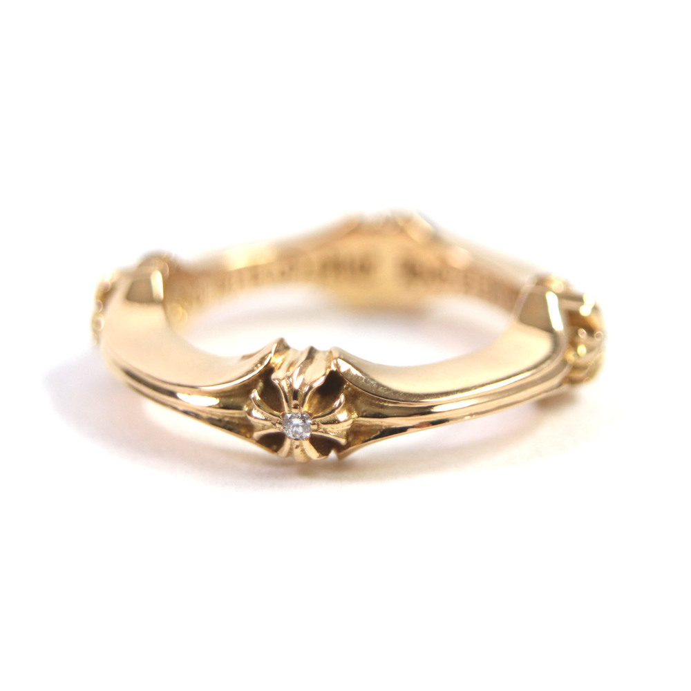 LuxUness CHROME HEARTS 22K Diamond Ring Gold Metal Ring K22